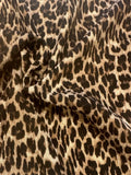 Brown Crepe Leopard Print