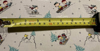 Snoopy on Christmas Sledge on Silver Cotton