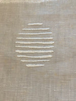 Slatted Globe Embroidery on Natural Light Weight Linen