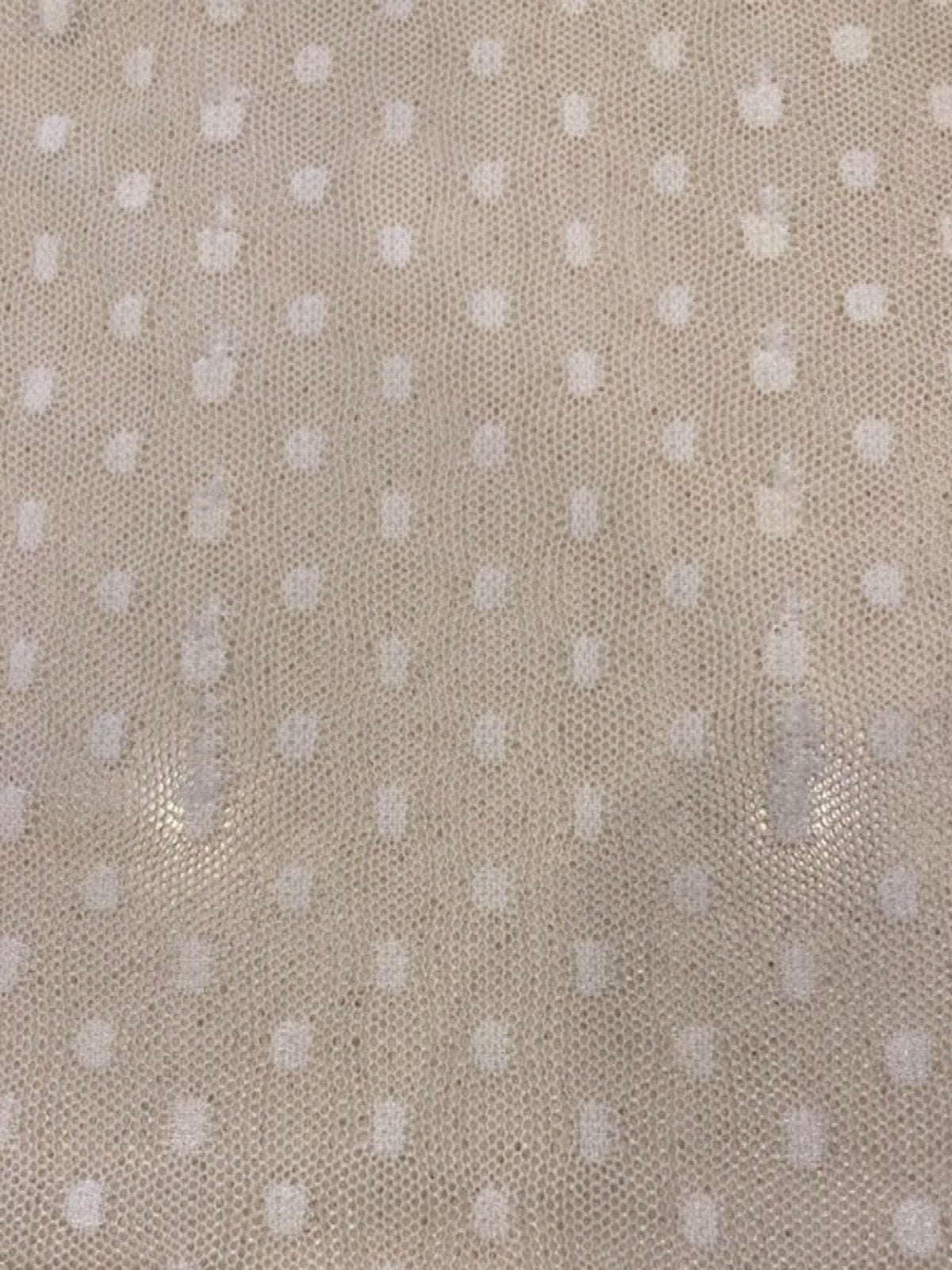 Ivory Knitted Spot on Stretch Tulle