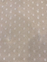 Ivory Knitted Spot on Stretch Tulle