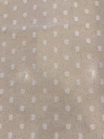 Ivory Knitted Spot on Stretch Tulle