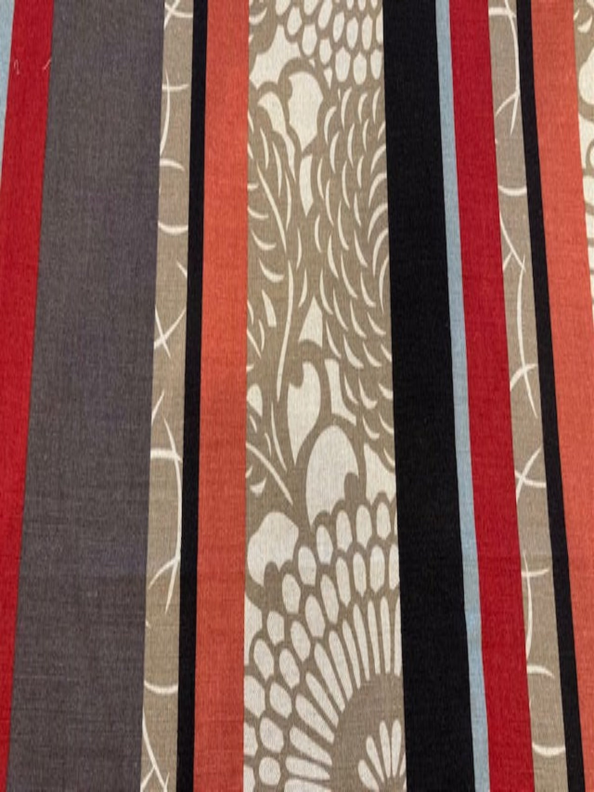 Multi Stripe with Patterned Print on Cotton/Linen " Warwick"