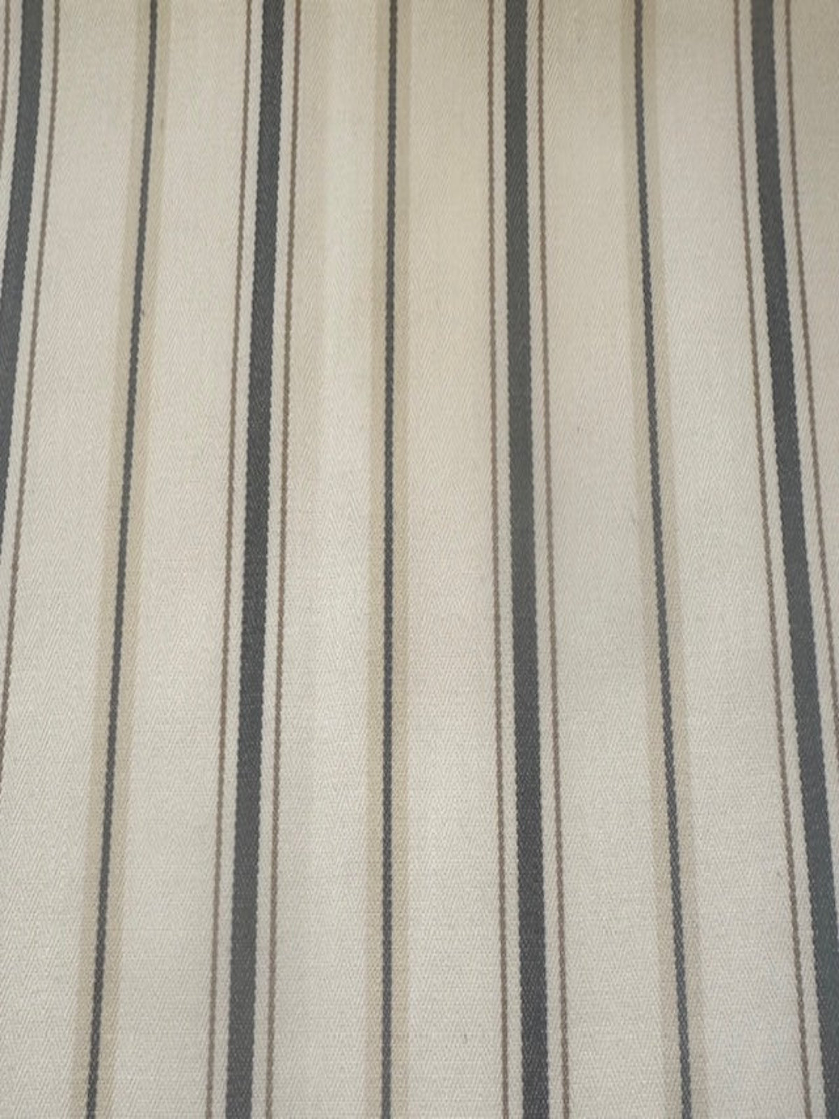 Black/Beige Stripe on Cotton Furnishing