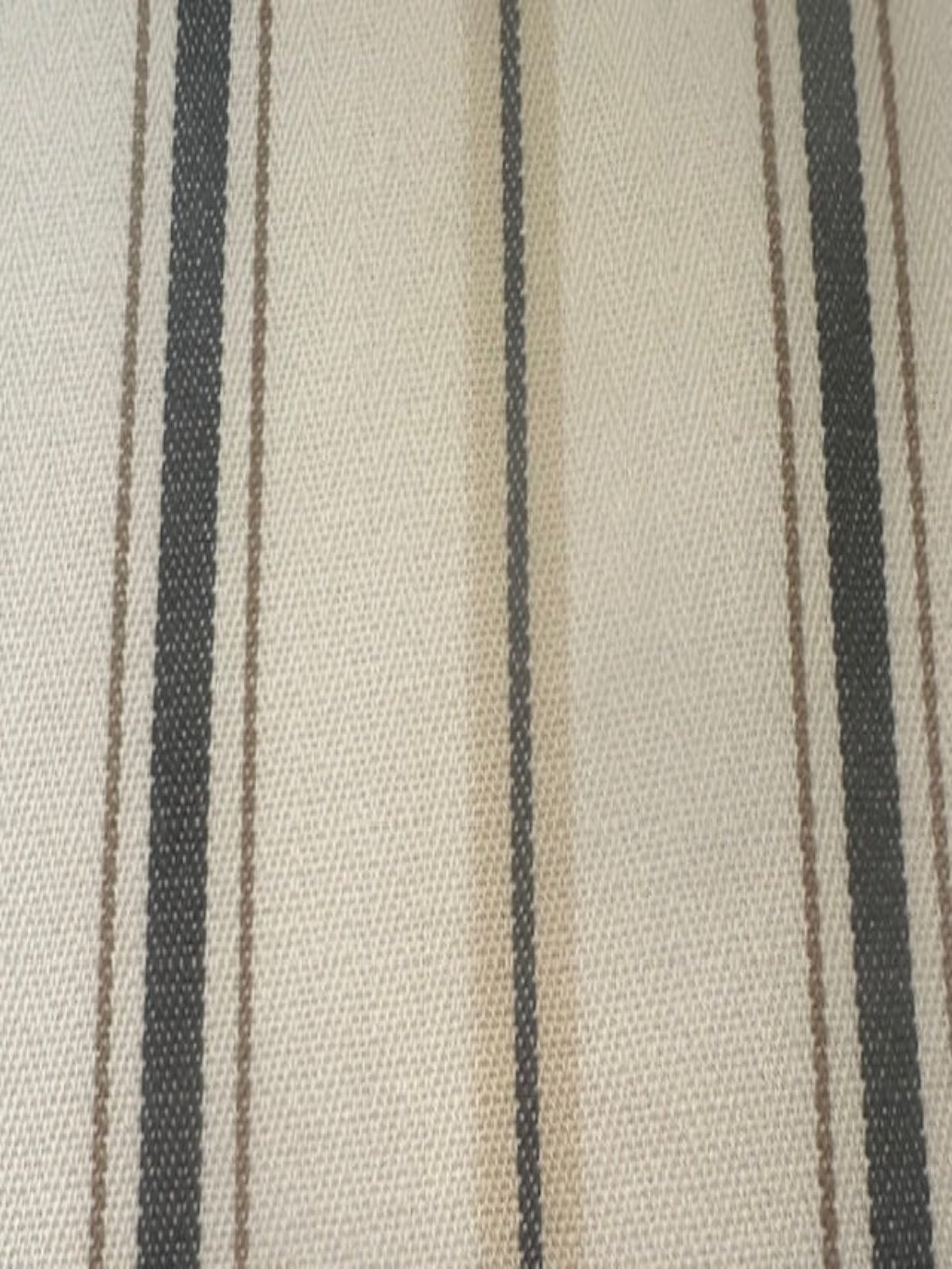 Black/Beige Stripe on Cotton Furnishing