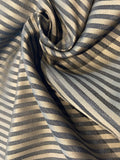 Black/Dull Gold Woven Stripe