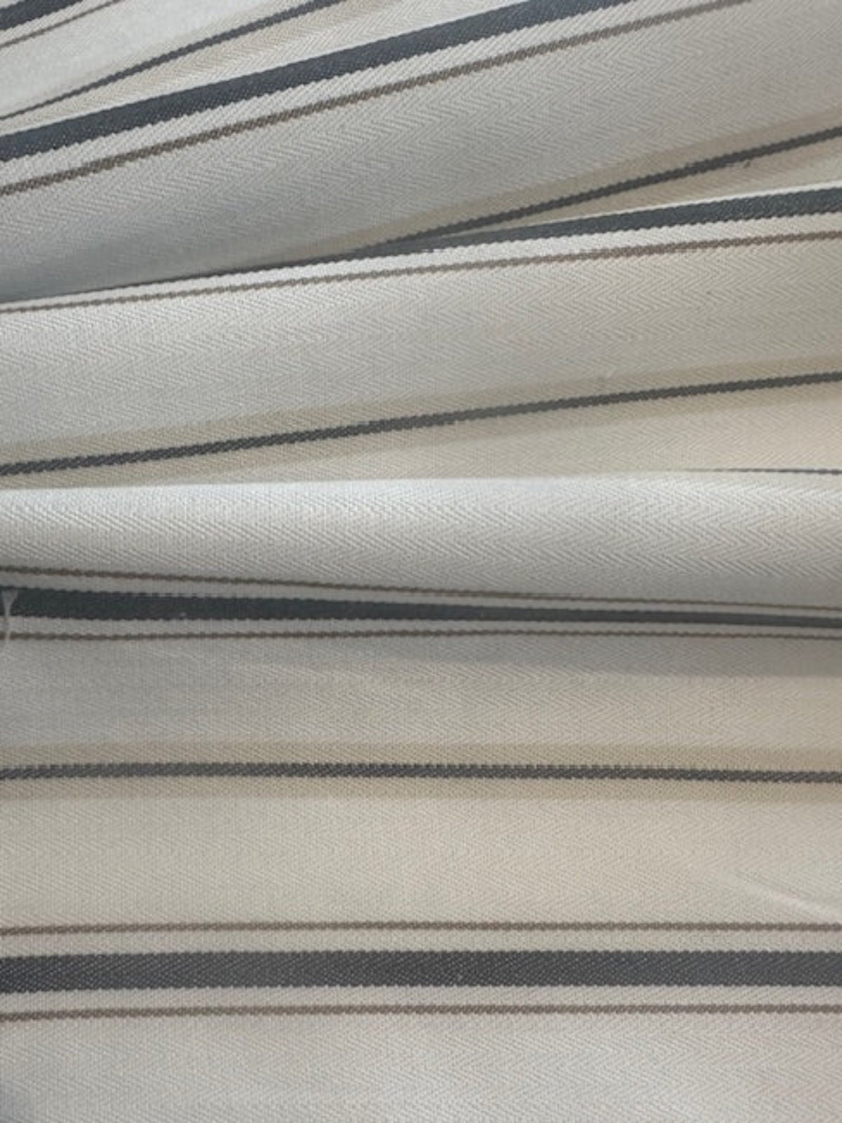 Black/Beige Stripe on Cotton Furnishing