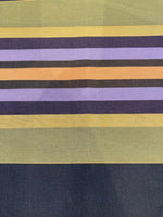 Multi Stripe Coloured Woven. Stripes Run across the Fabric