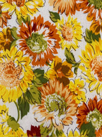 Yellow & Orange Sunflowers on Cotton Lawn