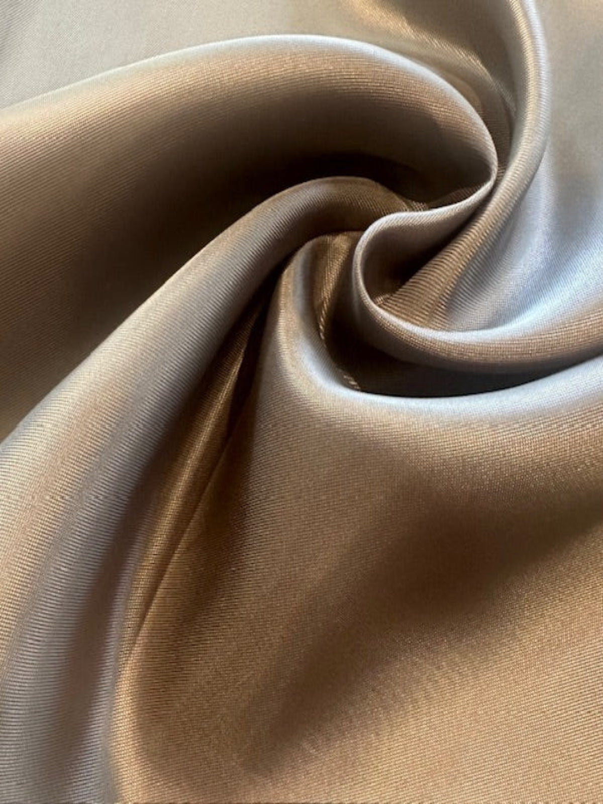 Taupe Twill Silky Satin Lining