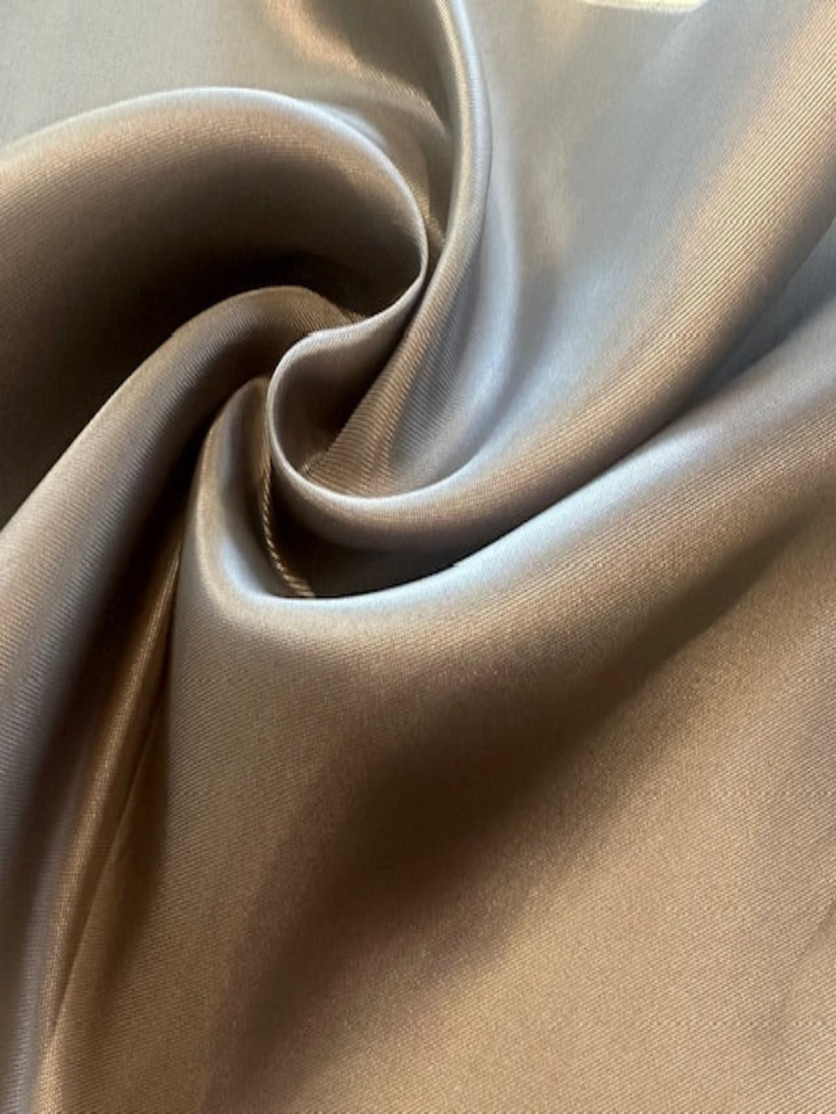 Taupe Twill Silky Satin Lining