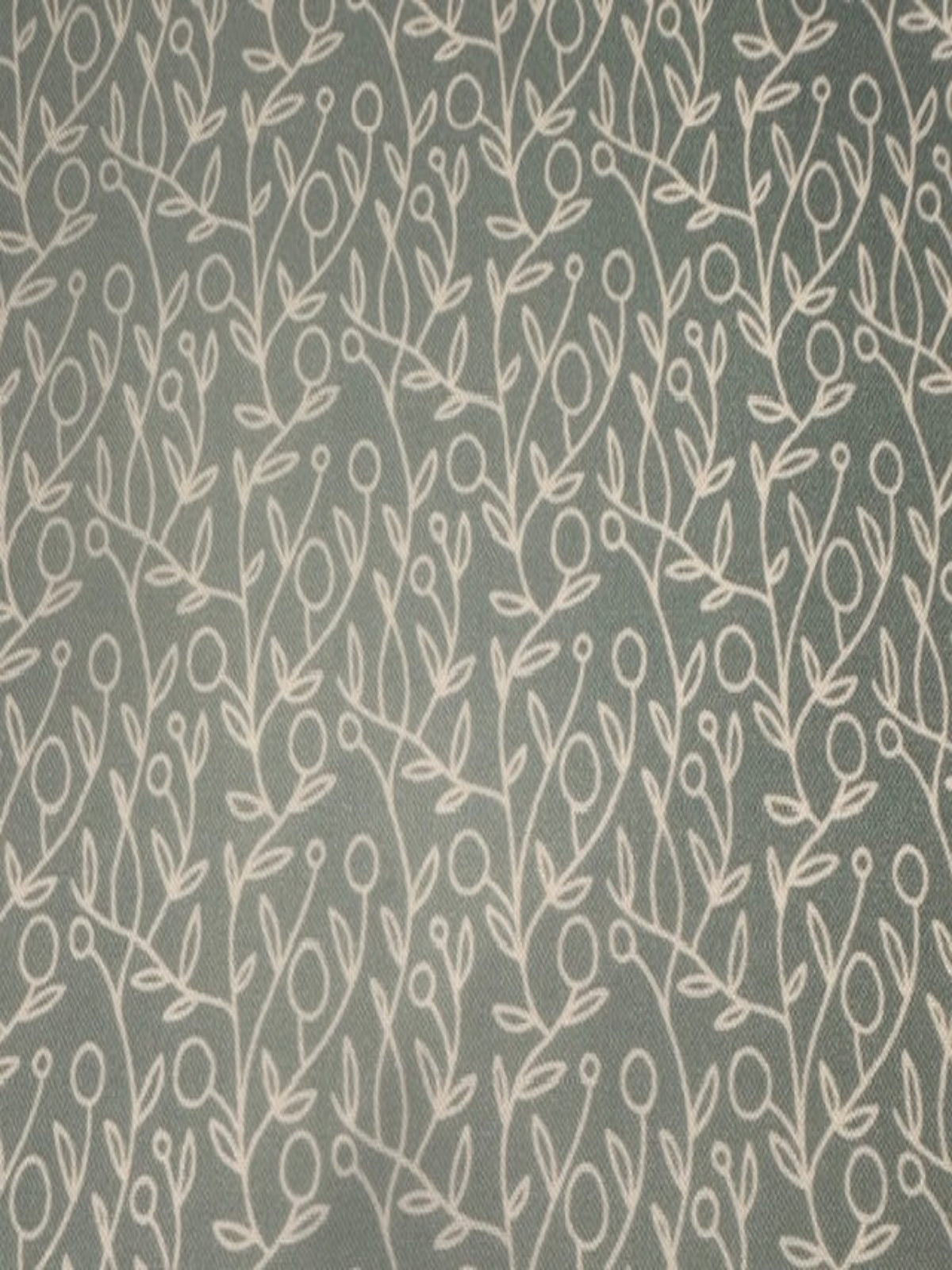 Ivory Sketched Berries on Teal Cotton Lillycraft Light by "Savanna Rawson"