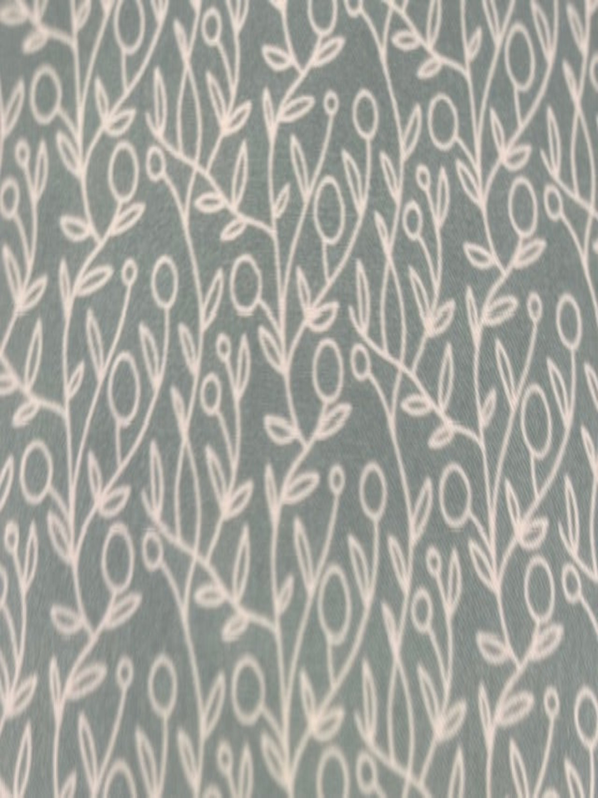 Ivory Sketched Berries on Teal Cotton Lillycraft Light by "Savanna Rawson"