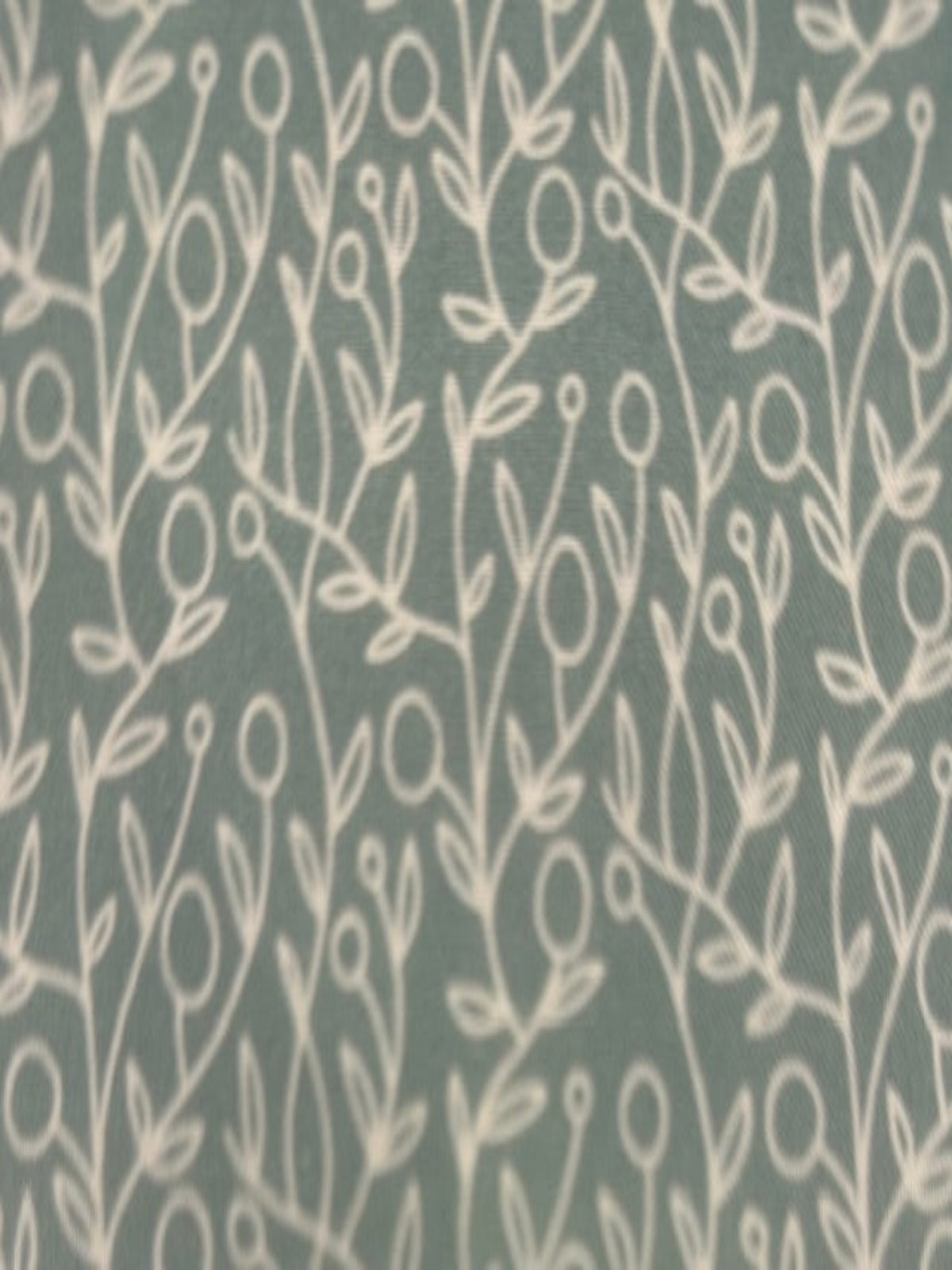 Ivory Sketched Berries on Teal Cotton Lillycraft Light by "Savanna Rawson"