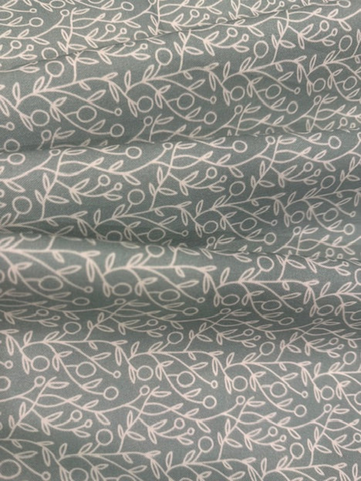 Ivory Sketched Berries on Teal Cotton Lillycraft Light by "Savanna Rawson"