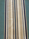 Teal/Indigo Herringbone Stripe. Stripe Run along the Fabric. "Sanderson - Saxon"