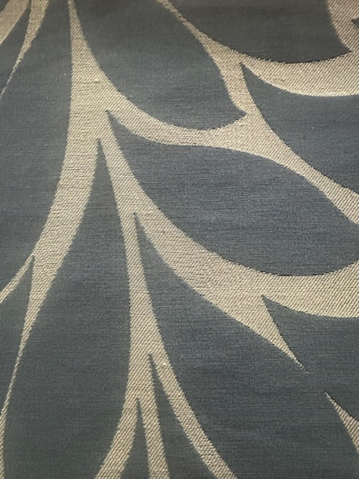 Teal Leaf Damask, Silk Mix