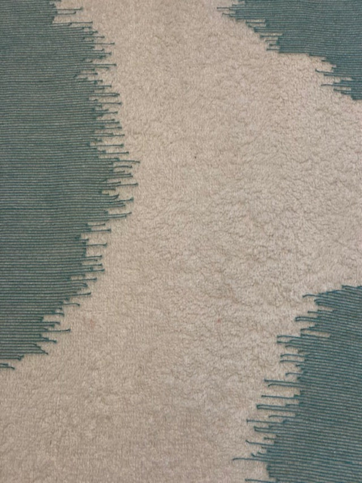 Teal Dot Edged Spheres on Organza. Wide Width "Harlequin- momentum Sheer Define"