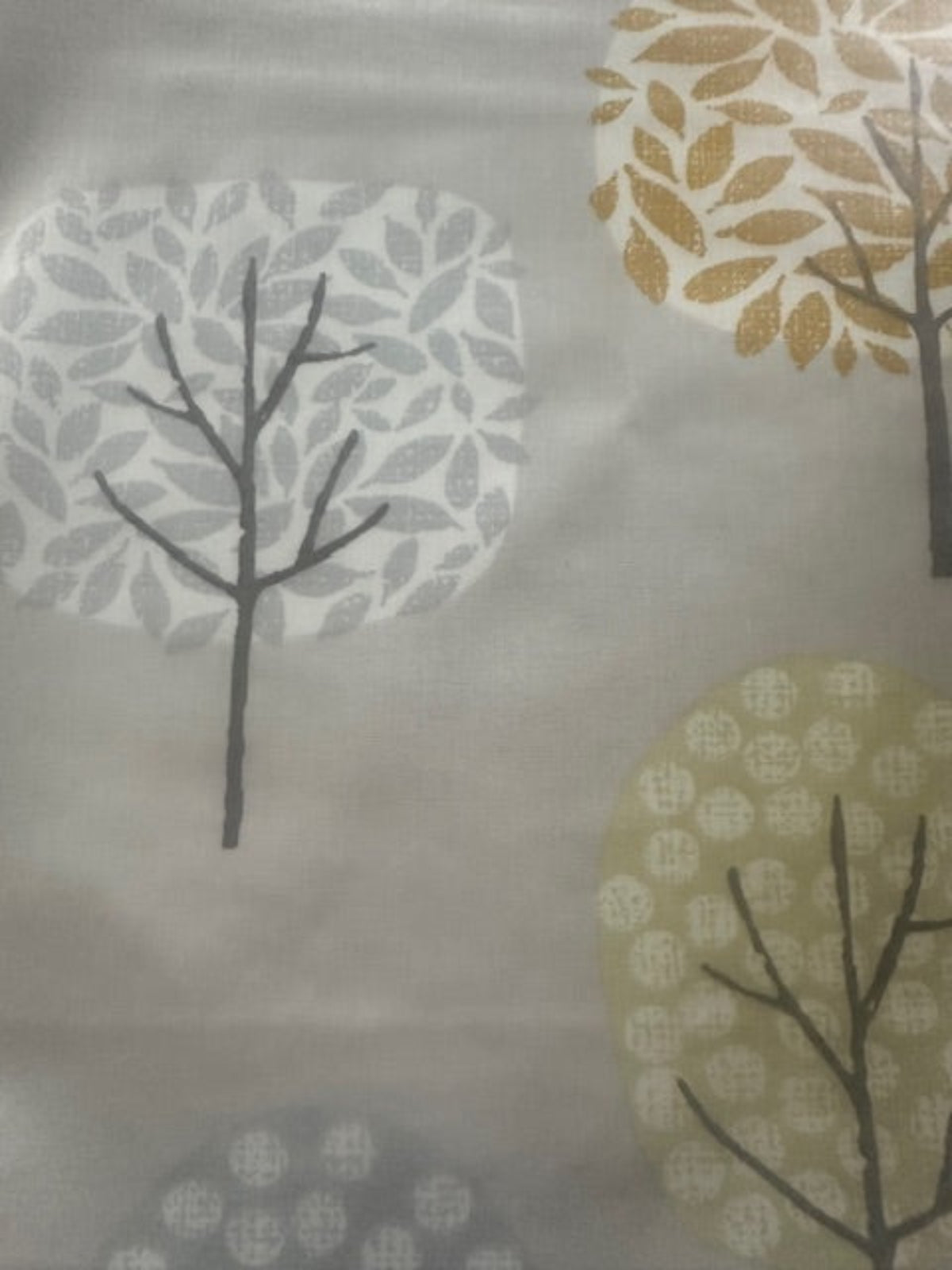 Tree on Silver PVC Coated Cotton