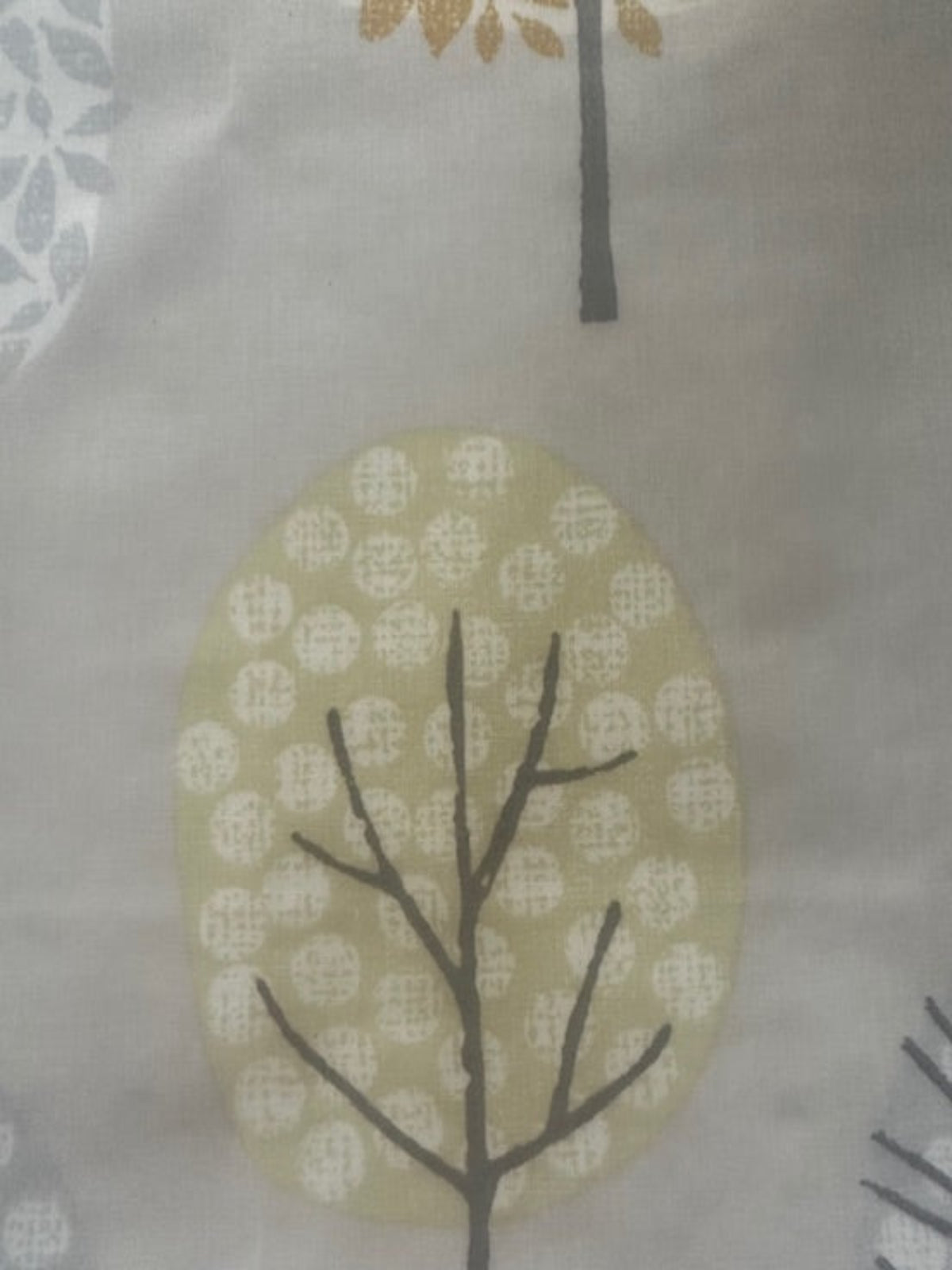 Tree on Silver PVC Coated Cotton