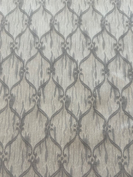 Steel Grey Trellis Jacquard