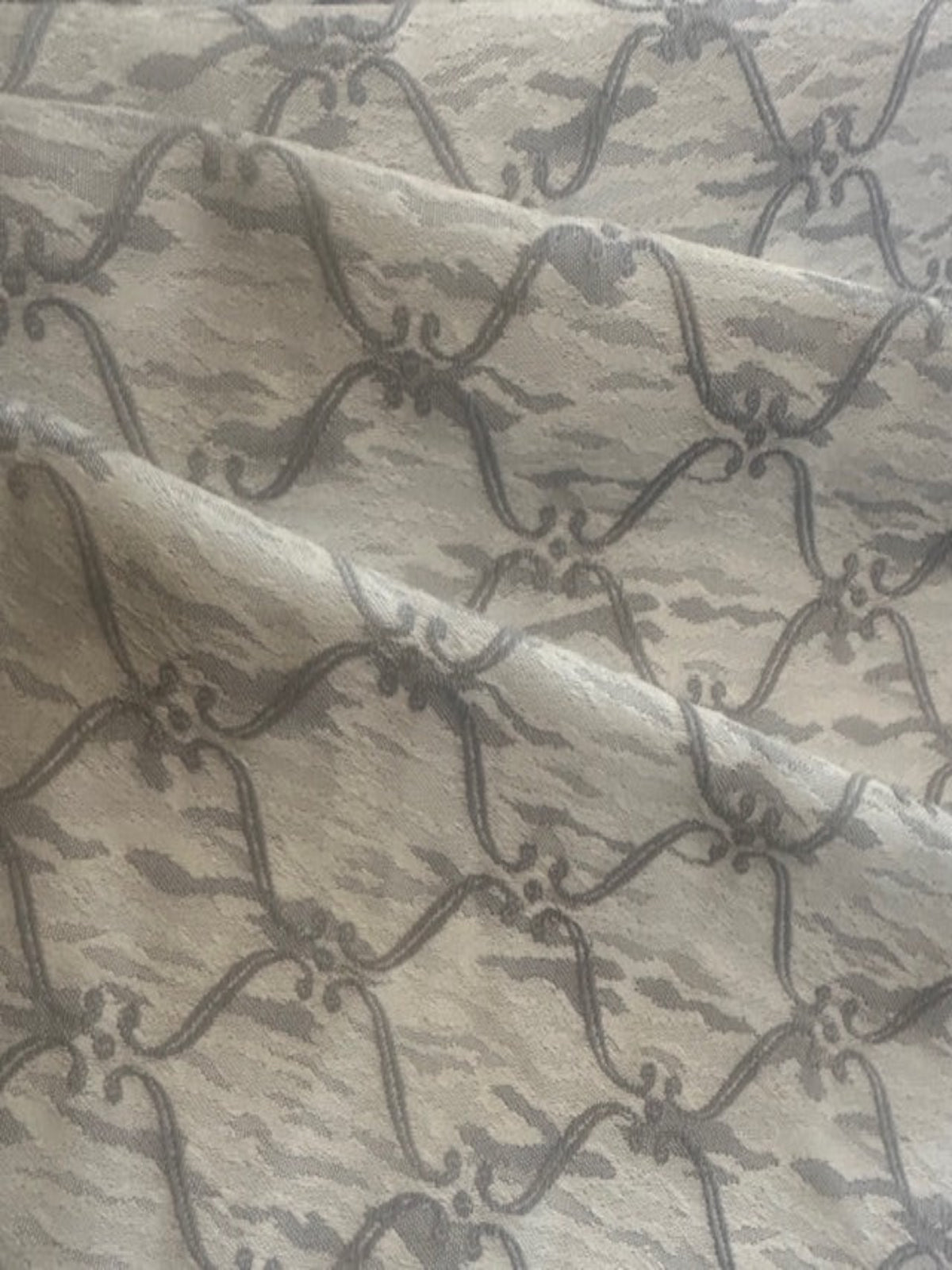 Steel Grey Trellis Jacquard