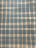 Green Turquoise Check on a Taffeta Silk