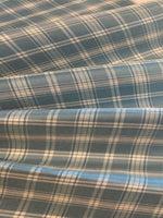 Green Turquoise Check on a Taffeta Silk