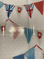 Blue Union Jack Bunting on PVC Coated Cotton