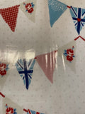 Blue Union Jack Bunting on PVC Coated Cotton