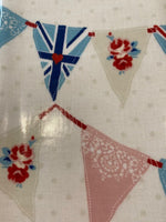 Blue Union Jack Bunting on PVC Coated Cotton