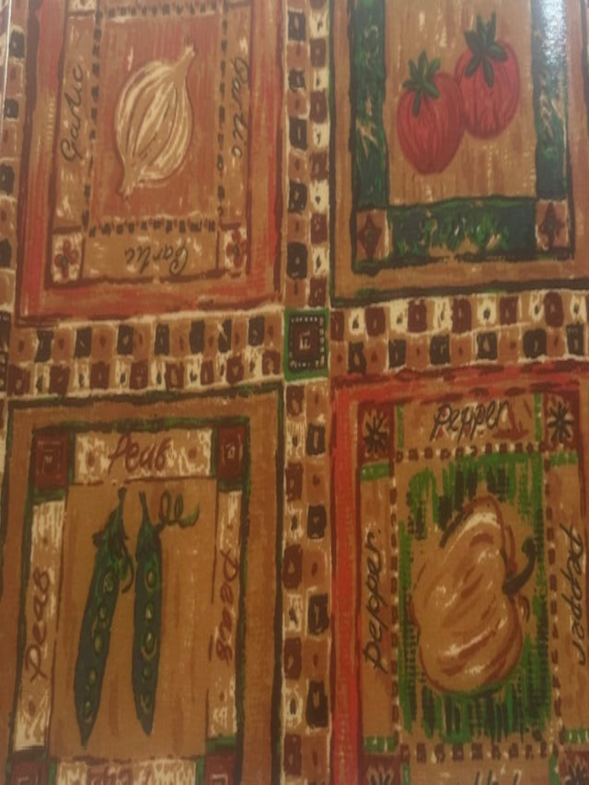 Vegetable Themed PVC Coated Cotton