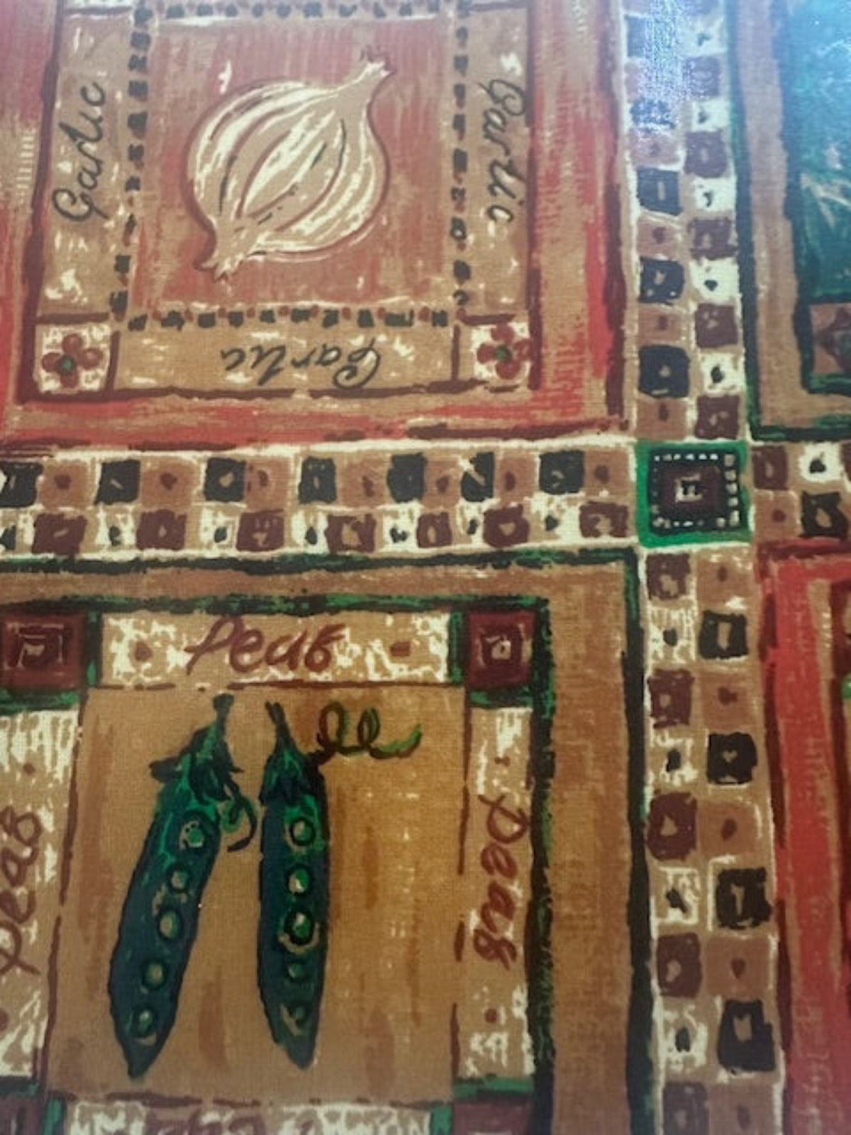 Vegetable Themed PVC Coated Cotton