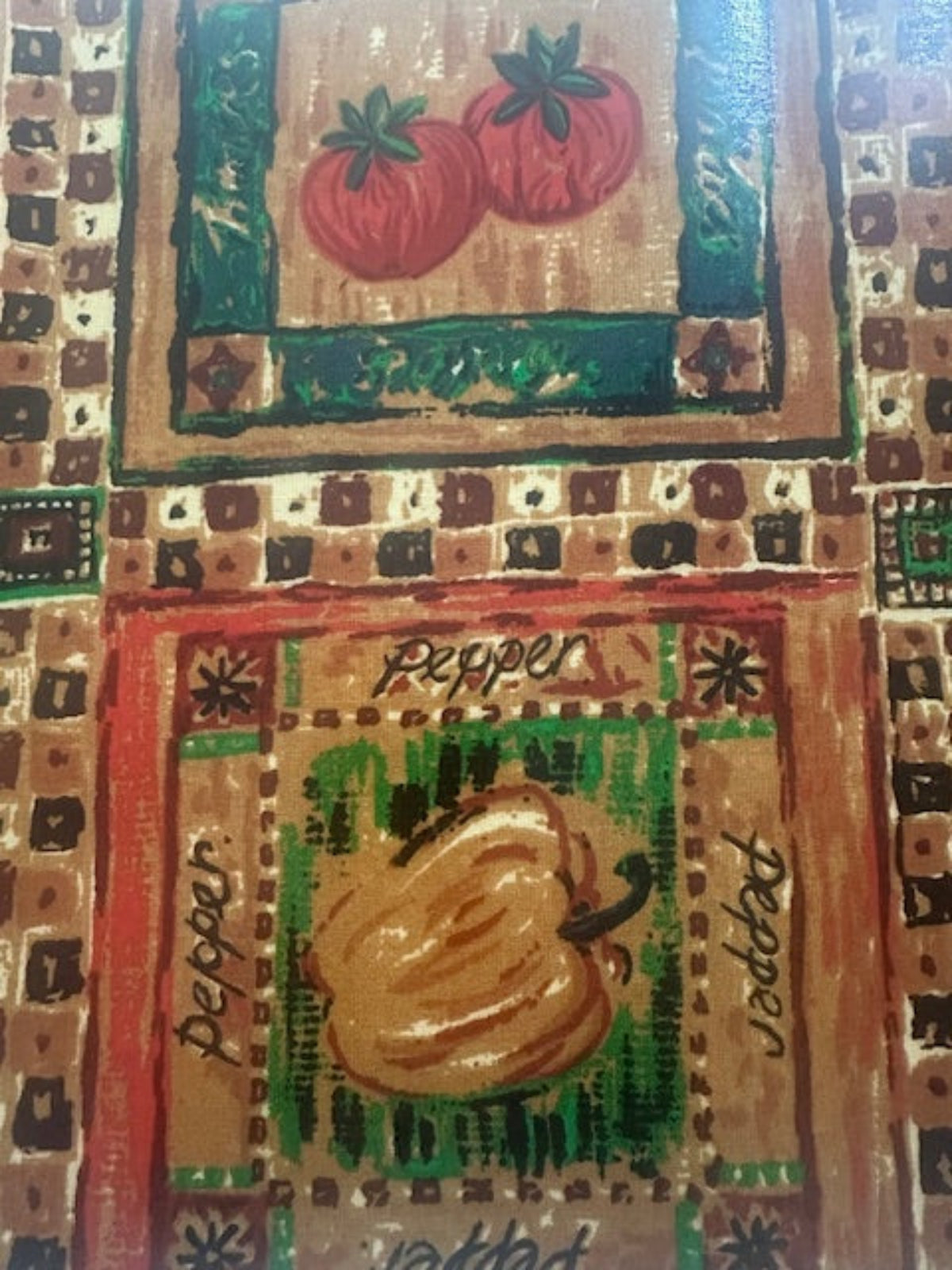 Vegetable Themed PVC Coated Cotton