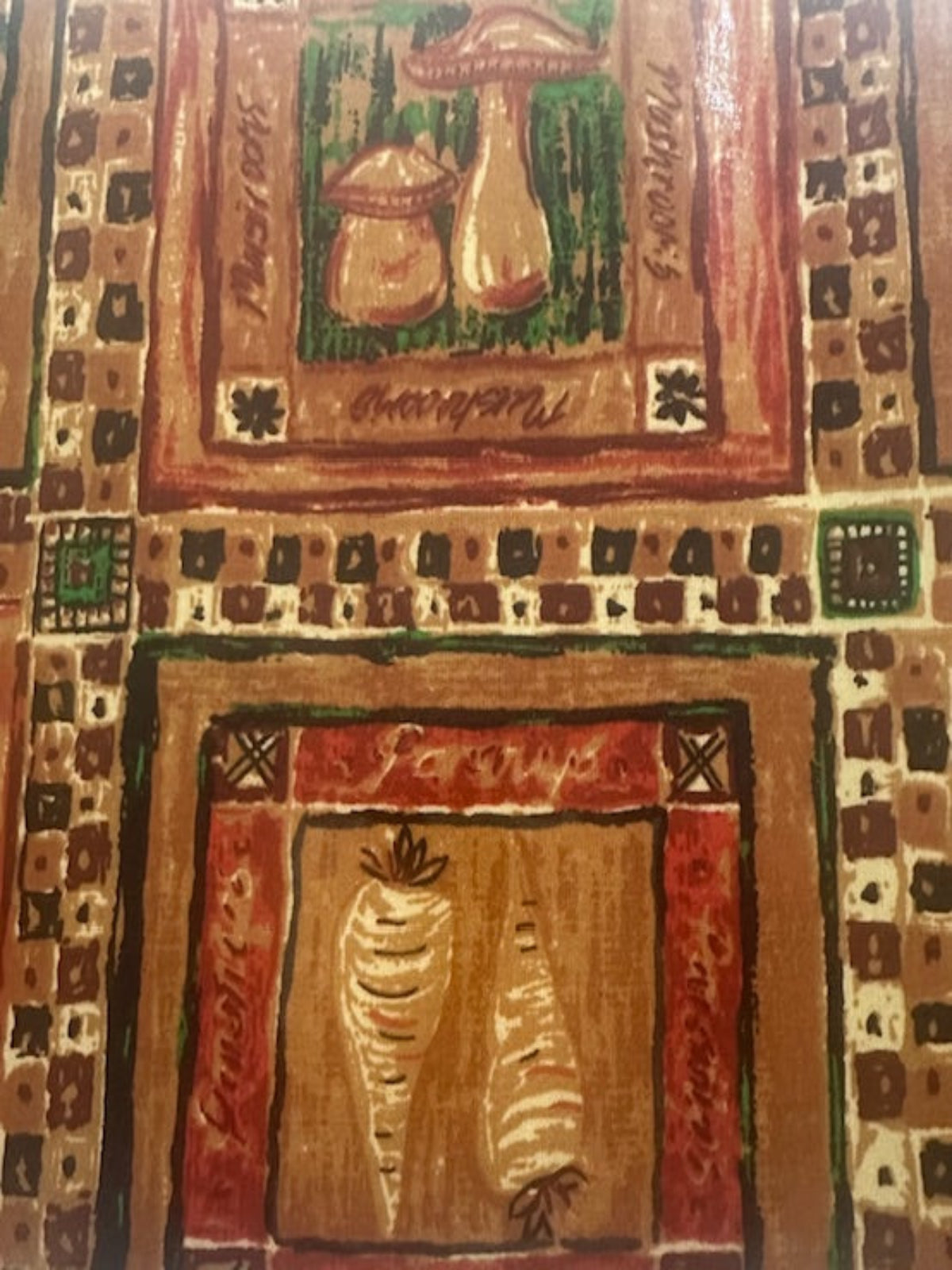 Vegetable Themed PVC Coated Cotton