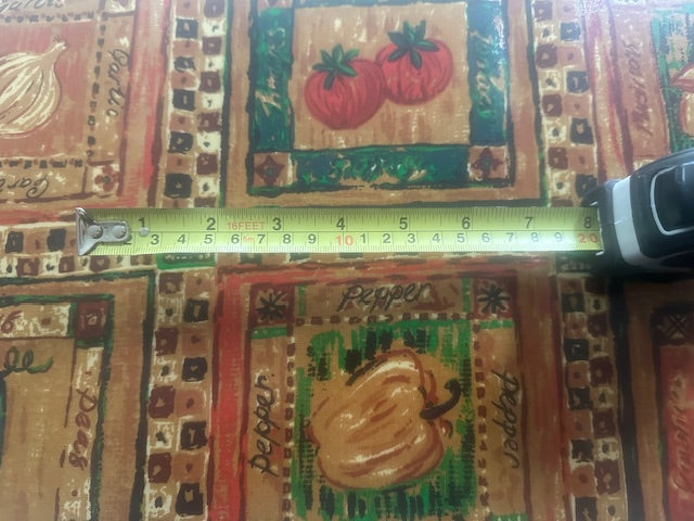 Vegetable Themed PVC Coated Cotton