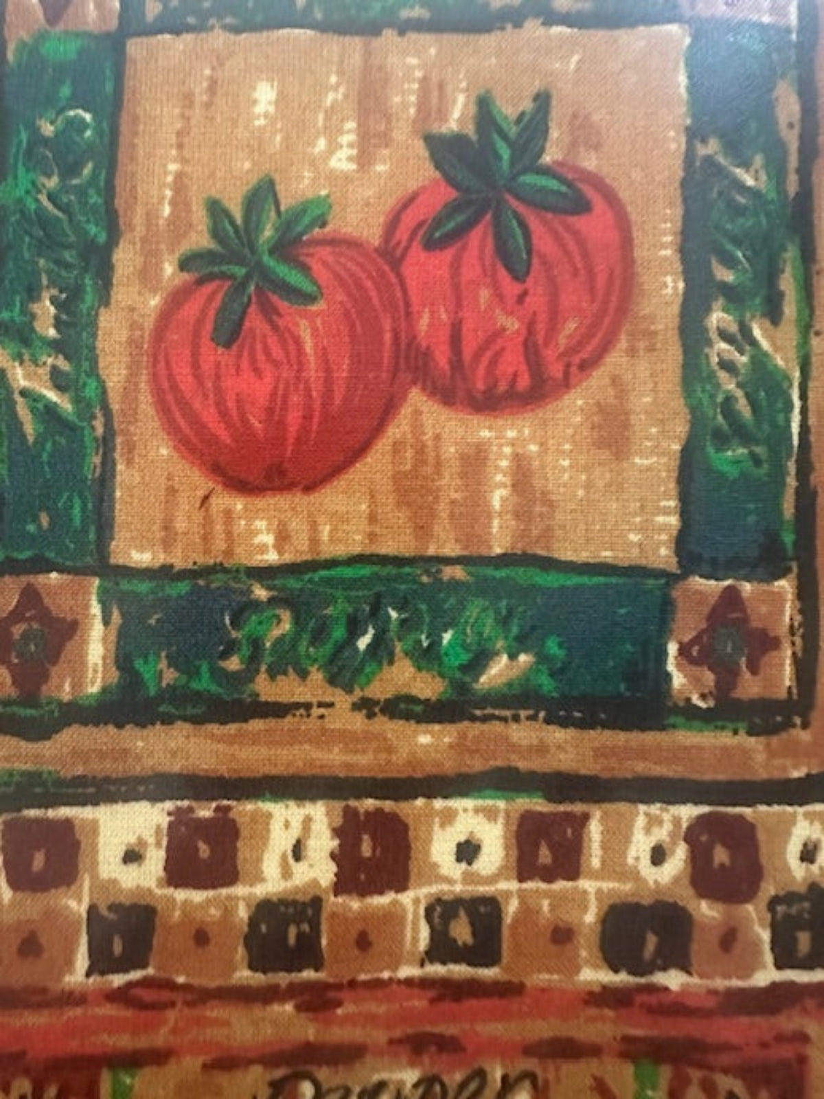 Vegetable Themed PVC Coated Cotton