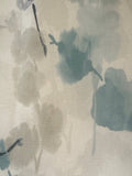Sea Green & Grey Watercolour Floral on Cotton Furnishing