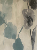 Sea Green & Grey Watercolour Floral on Cotton Furnishing