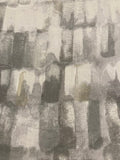 Grey Panelled Watermark Effect Print on Cotton