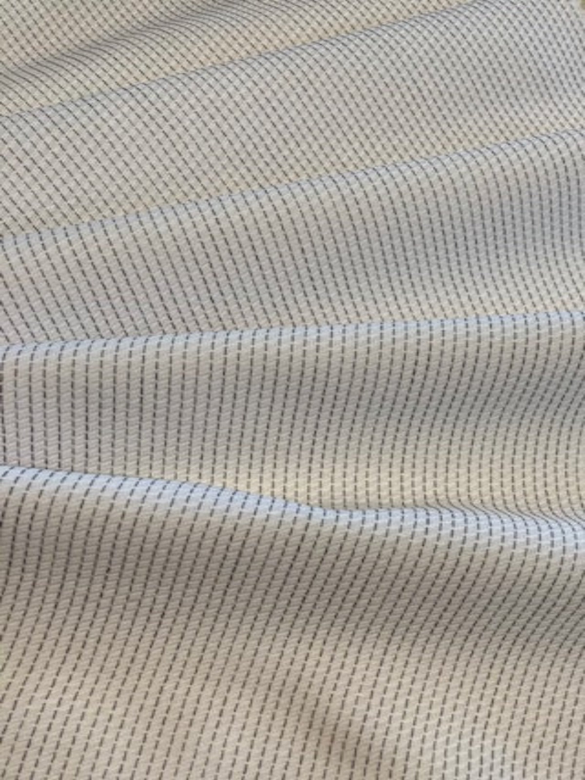 White Mini Dot & Dash Twill Shirting – Classic & Versatile