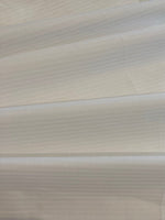 White on White Woven Stripe Cotton Shirting
