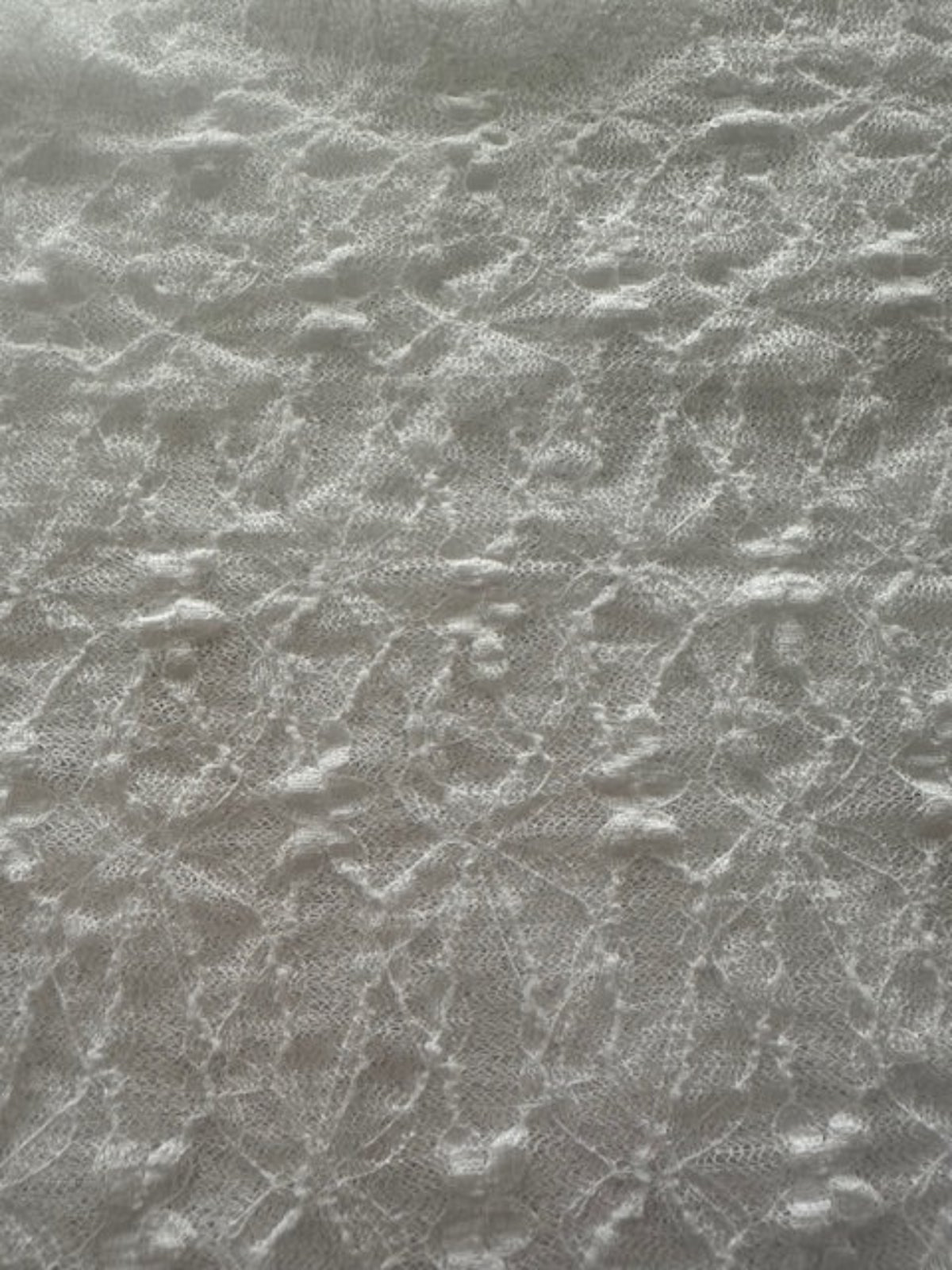White Stretch Lace on Tulle