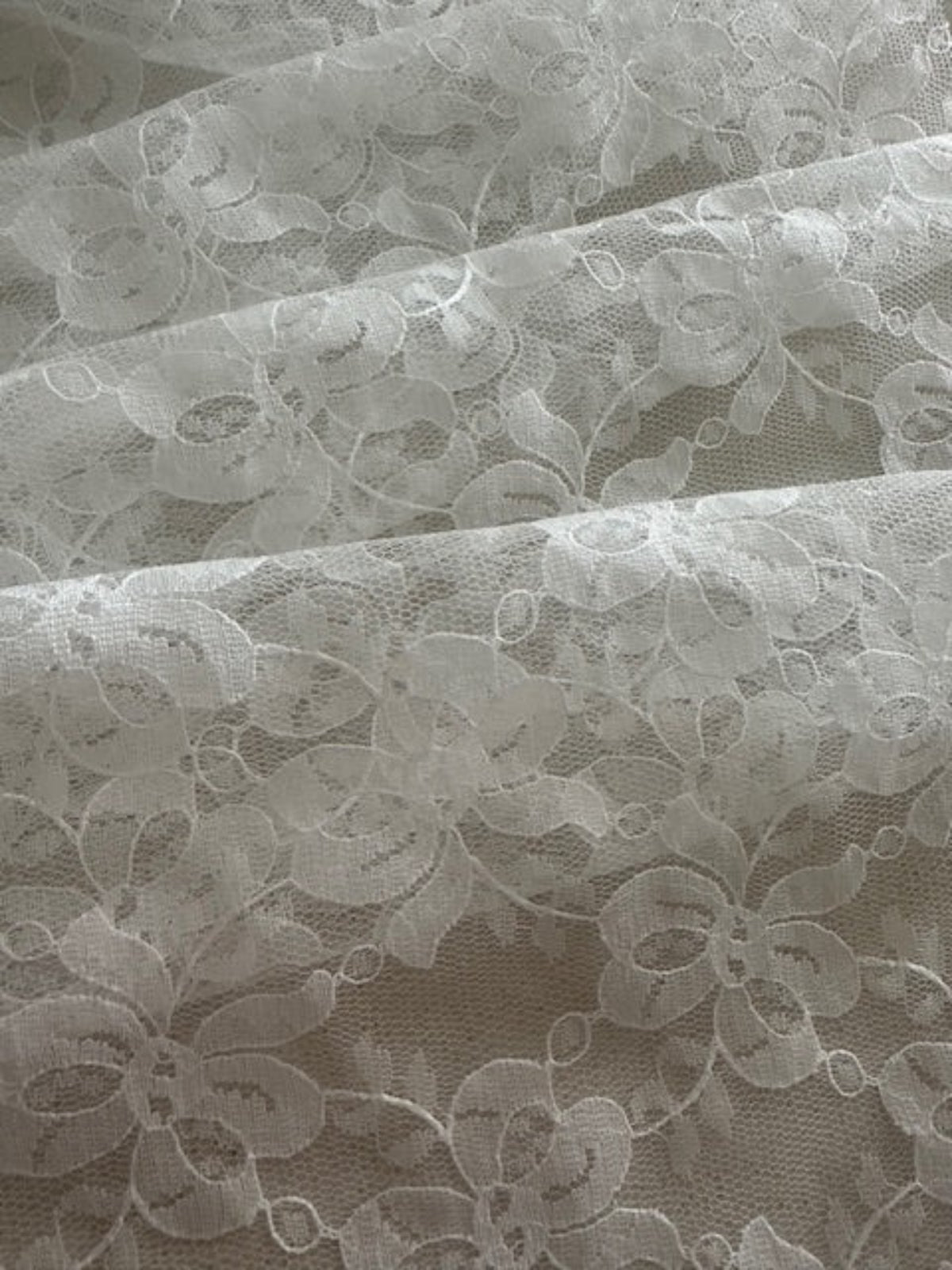 White Ribboned Criss Cross Lace