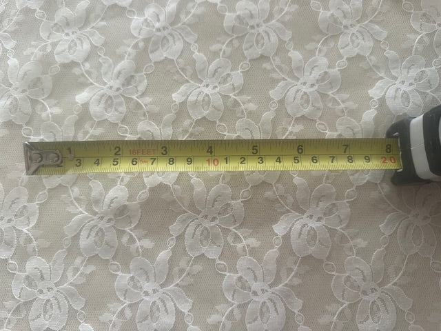 White Ribboned Criss Cross Lace