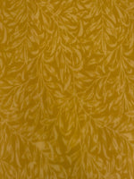 Willow Bough Trailing Leaf on Ochre Cotton by "William Morris"