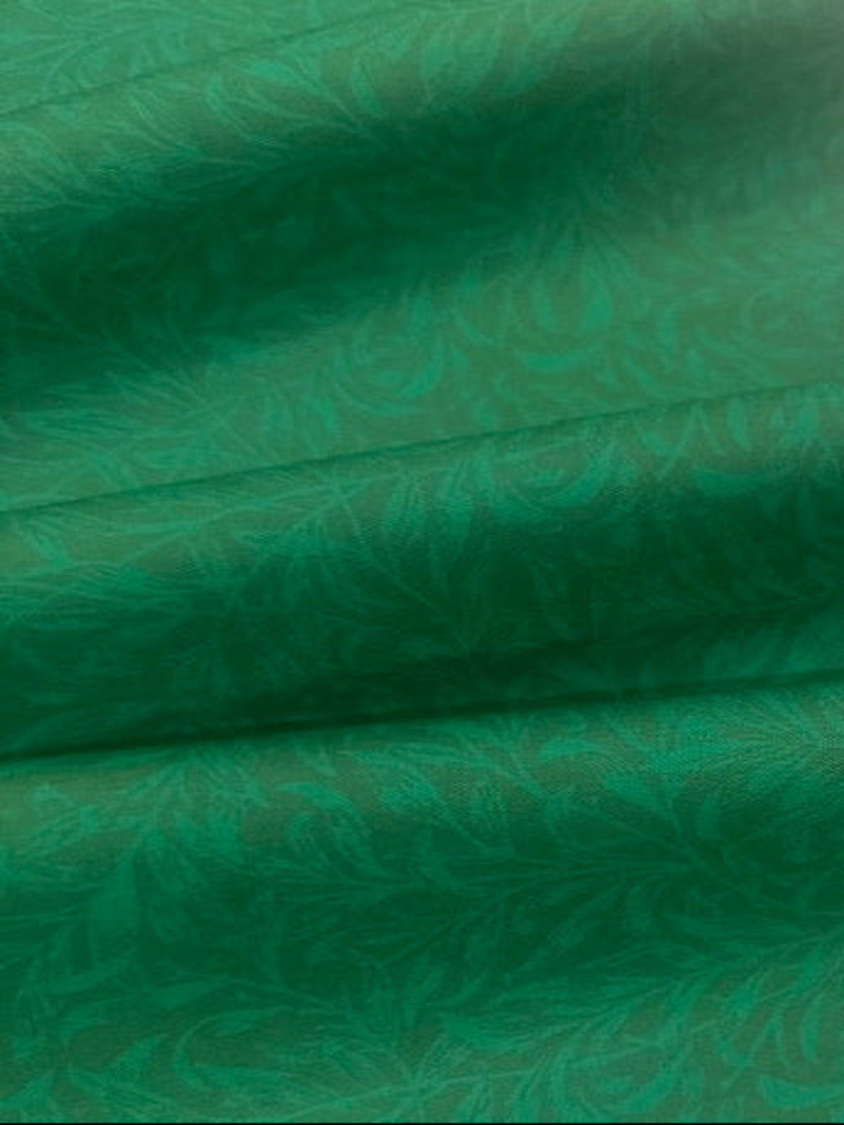 Willow Bough Trailing Leaf on Rich Green Cotton by "William Morris"