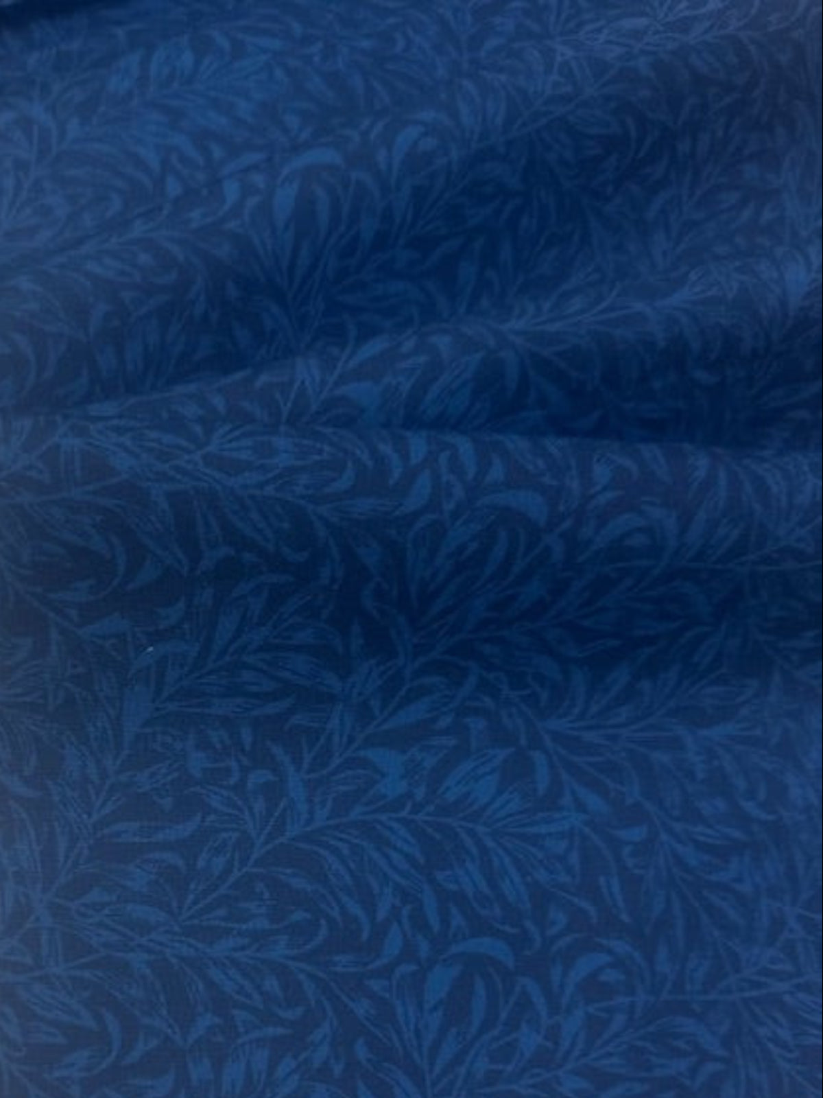 Willow Bough Trailing Leaf on Navy Cotton by "William Morris"
