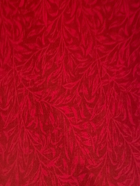 Willow Bough Trailing Leaf on Cherry Cotton by "William Morris"