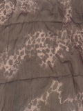 Deep Burgundy Abstract Animal Print on Yoryu Silk Chiffon